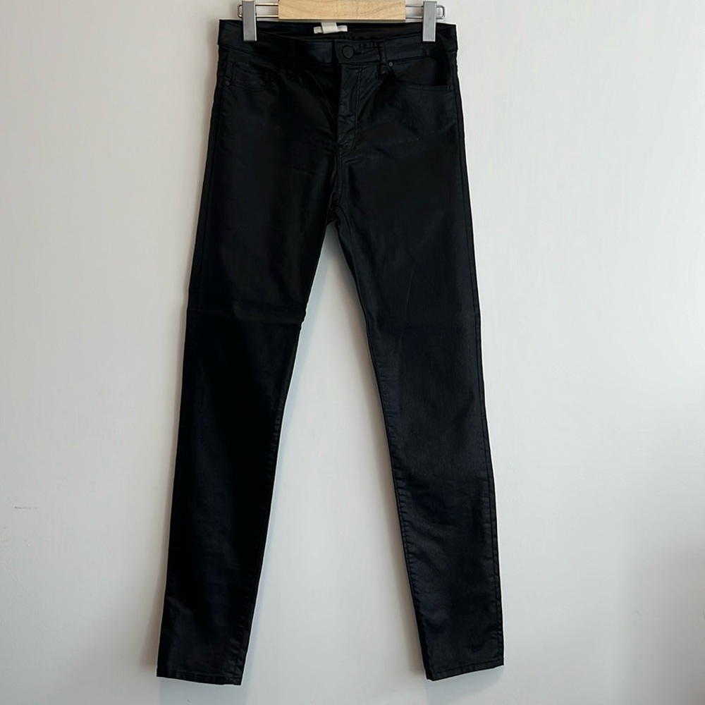 H&M mid-rise shiny jeans